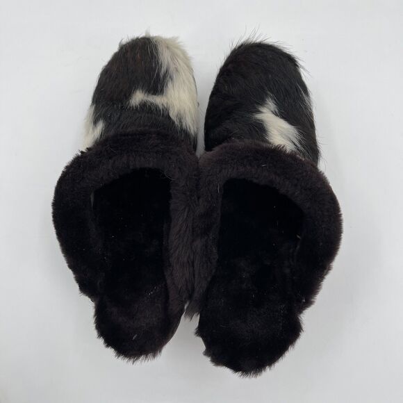 Tessa Swedish Clogs Womens‎ 40 Mountain Sole Cow Shearling Animal Print Colorado - Picture 4 of 12